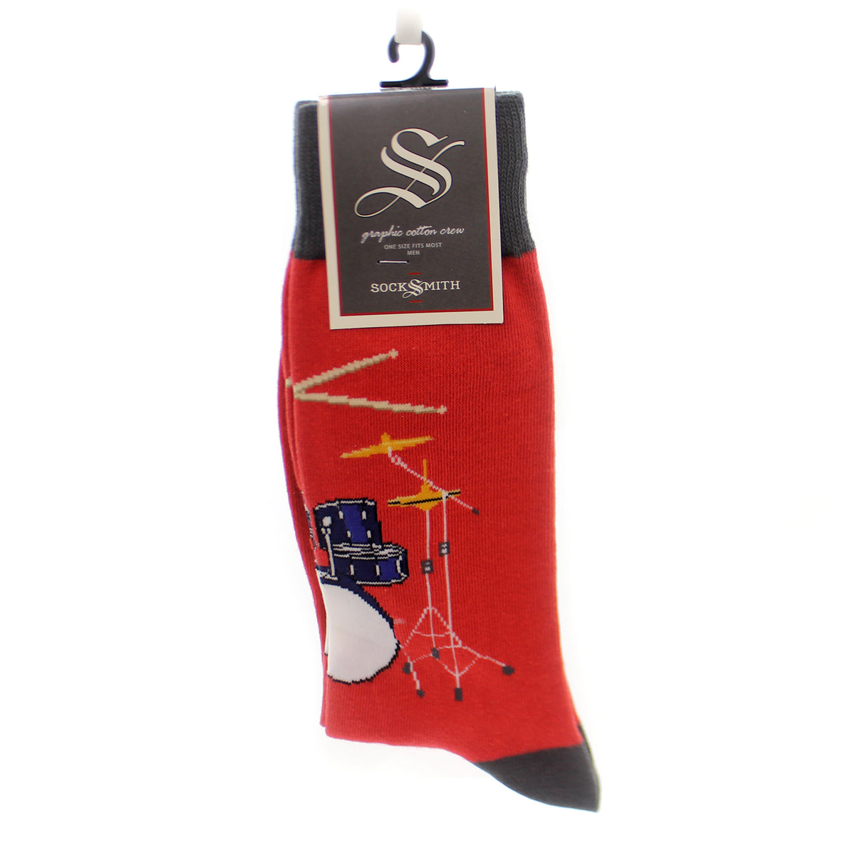 Novelty Socks Drum Solo Terracotta Red - - SBKGifts.com