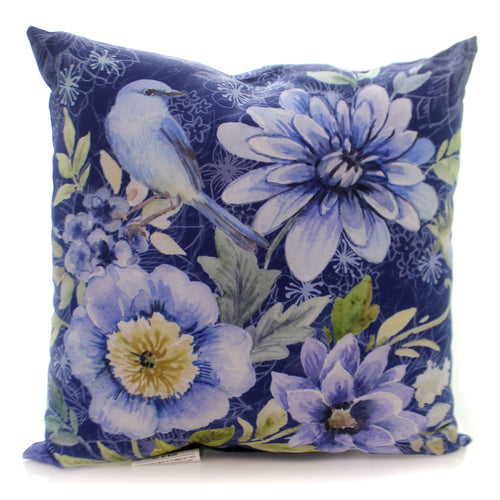 Home & Garden Spring Mix Bluebird Floral Pillow - - SBKGifts.com