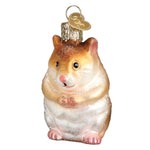 Old World Christmas 2.75 Inches Tall Hamster Glass Fury Rodent Ornament Pet 12530 (36727)
