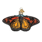Old World Christmas 2.25 Inches Tall Monarch Butterfly Glass Ornament North America 12475 (36743)