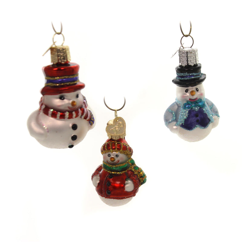 Old World Christmas Mini Snowman Set - - SBKGifts.com