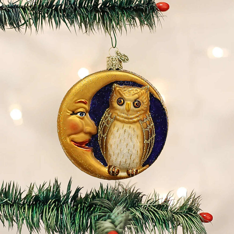 Old World Christmas Owl In Moon - - SBKGifts.com