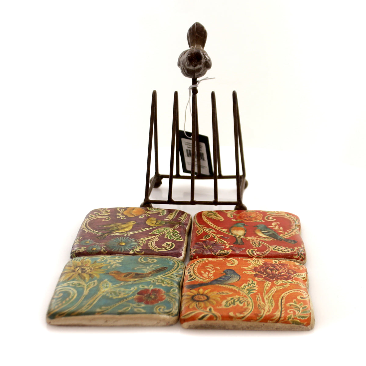 Home Decor Bird Coaster Set With Stand - - SBKGifts.com