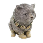 Roman Rainy Day Pudgy Cat - One Garden Statue 7.75 Inch, Polyresin - Kitten Boots Daisy 11318 (37008)