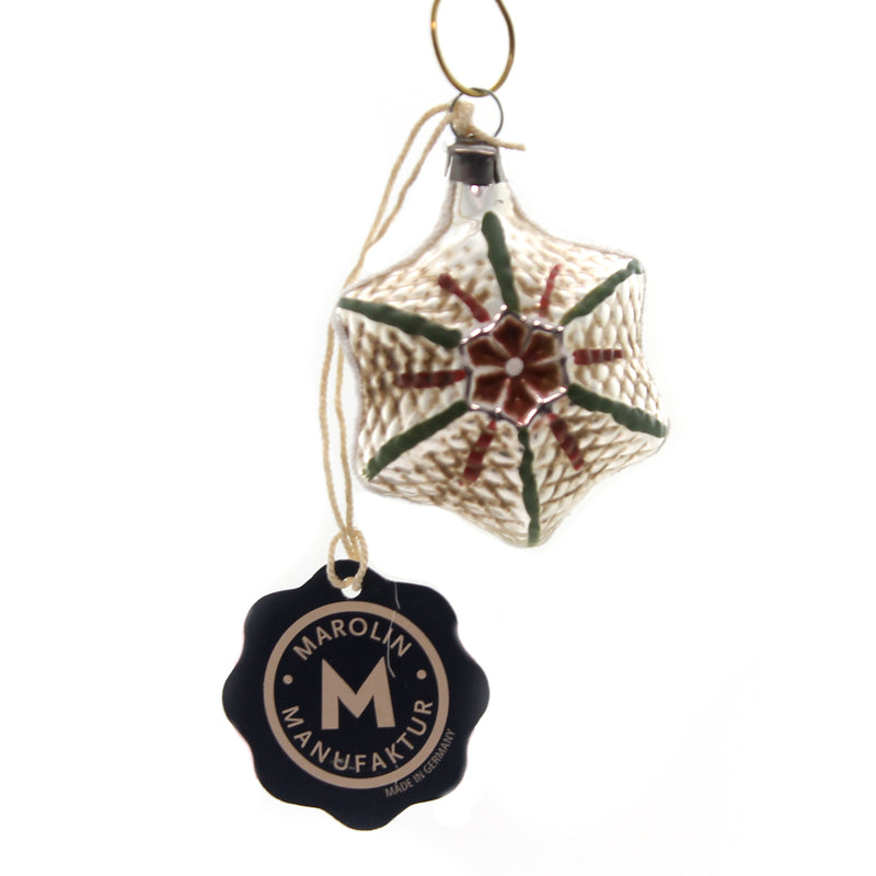 Marolin Vintage Looking Star Glass Ornament Feather Tree 2011064F (37131)