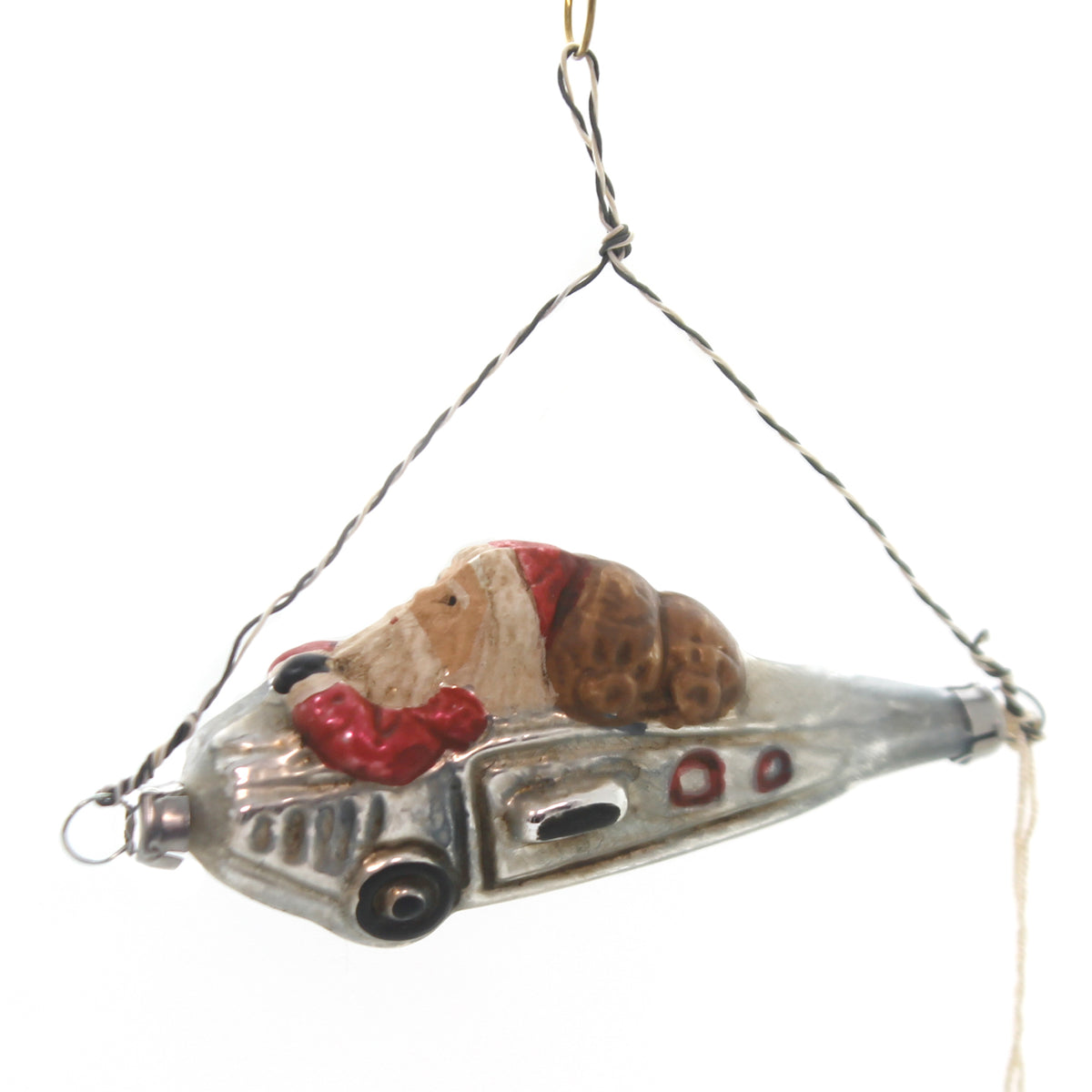 (37144) Santa In Plane Vintage Looking