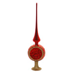 Inge Glas Blossom Reflection Shiny Red Tree Topper Finial Standing 20085R033 (37323)