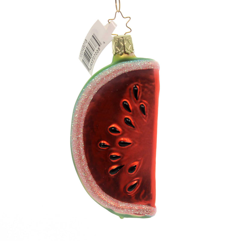 Inge Glas Slice Of Summer Ornament Glass Watermelon Christmas 10034S018 (37358)