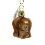Inge Glas Trunked Animal Ornament Glass Elephant Tusk Africa 10092S018 (37379)