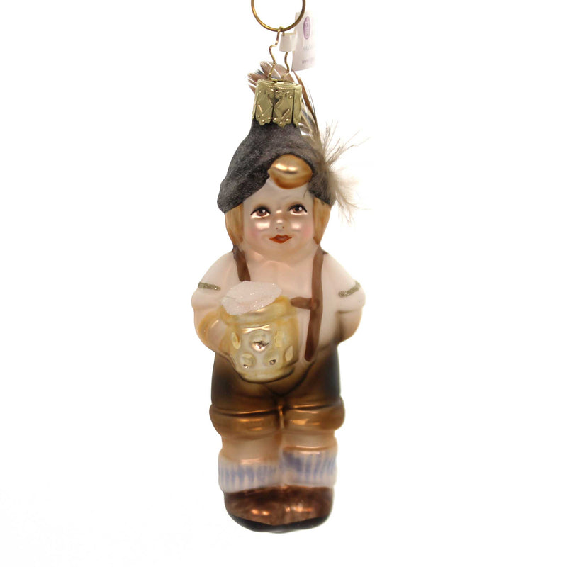 (37389) Inge Glas Sepp Ornament, 4.50 Inch, Bavarian German Beer 10130S018