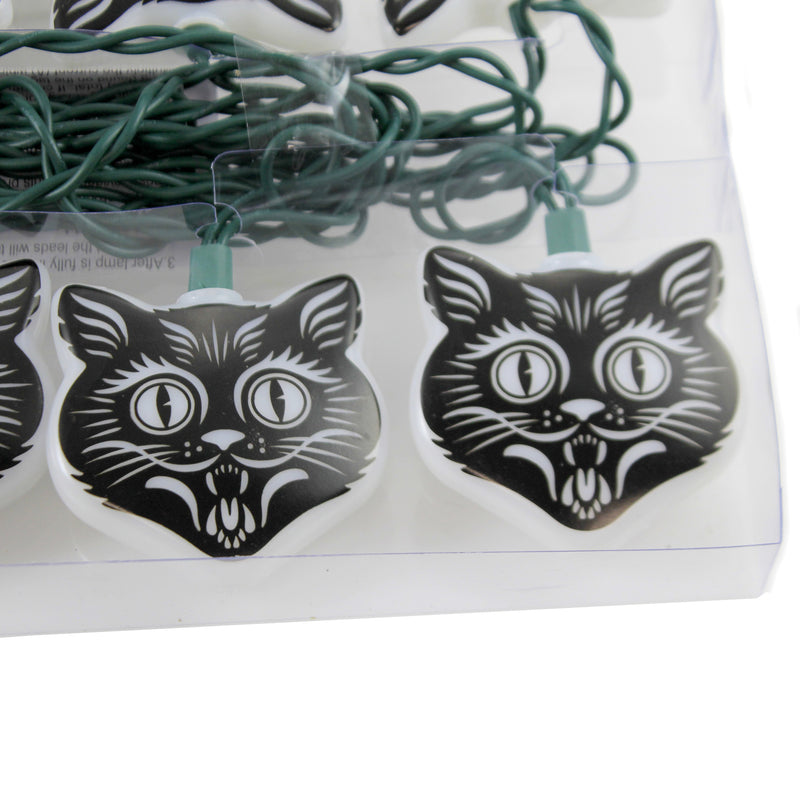 Kurt S. Adler Black Cat Mask Led Light Set - - SBKGifts.com