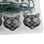 Kurt S. Adler Black Cat Mask Led Light Set - One Strand Of 10 Halloween Lights. 2.5 Inch, Plastic - Indoor Outdoor Electric Hw1724 (37460)