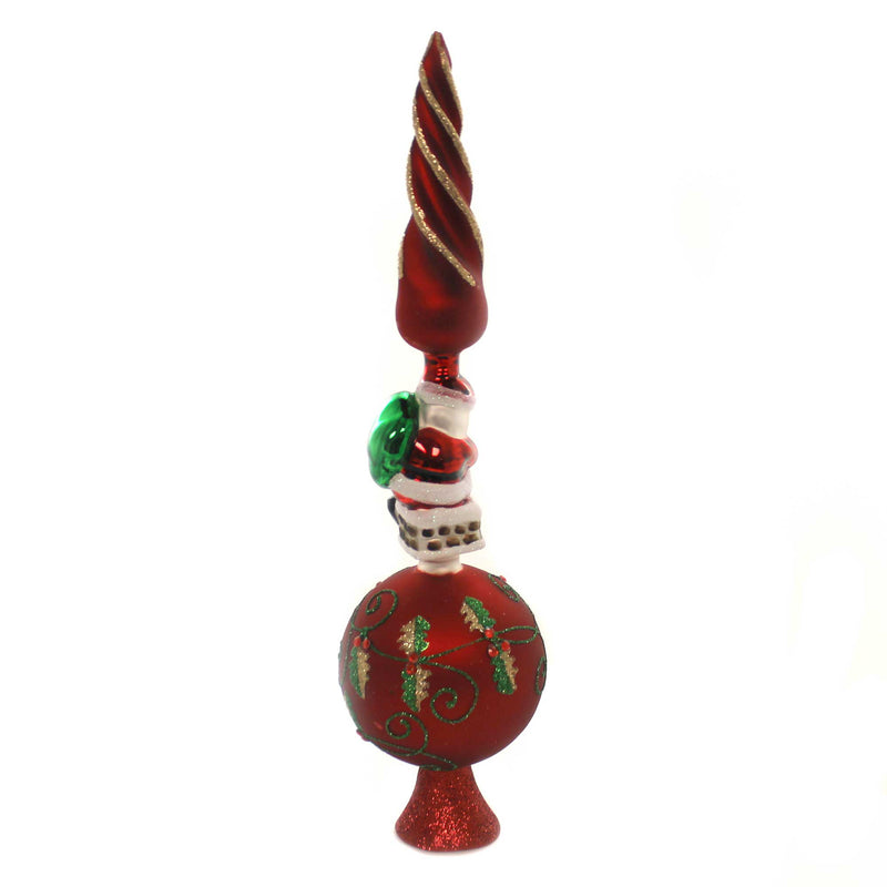 Tree Topper Finial Treetop With Santa - - SBKGifts.com
