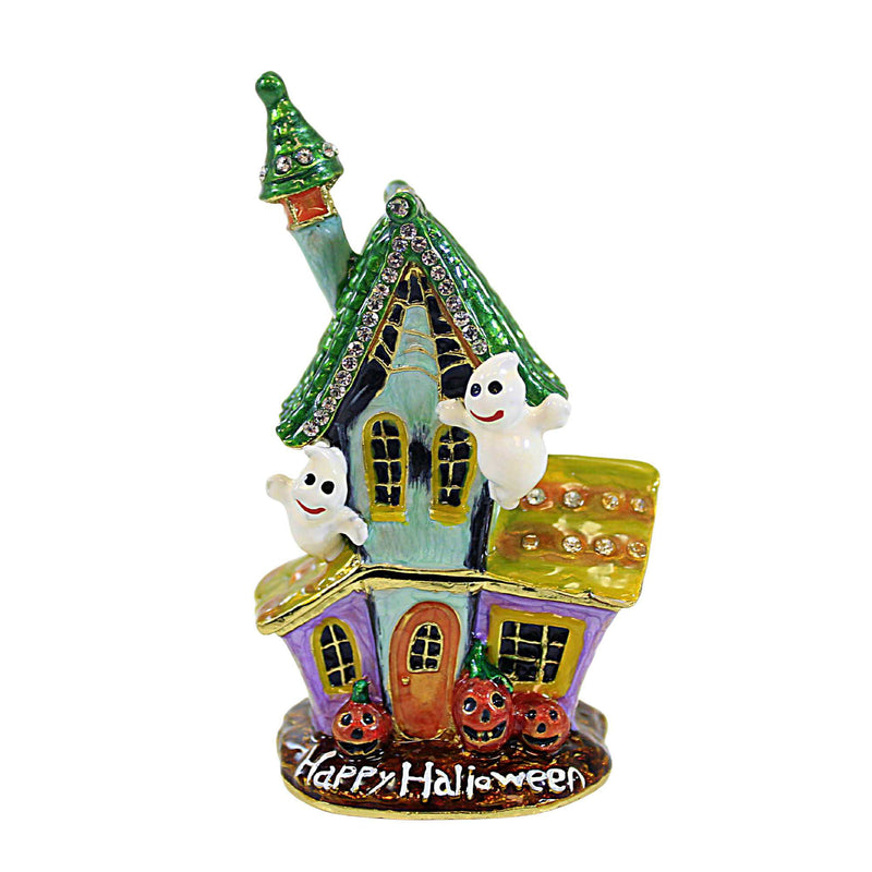 (37621) Haunted House Enameled Box
