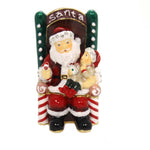 Hinged Trinket Box Santa In Chair With Child Emnamled Christmas 3615 (37624)
