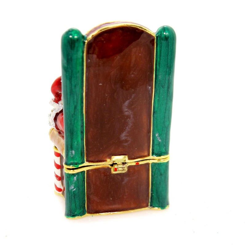 Hinged Trinket Box Santa In Chair With Child - - SBKGifts.com