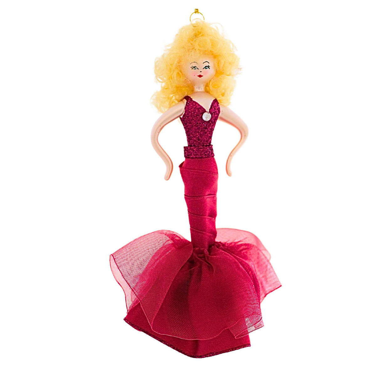 (37724) Chic Lady In Rose Dress