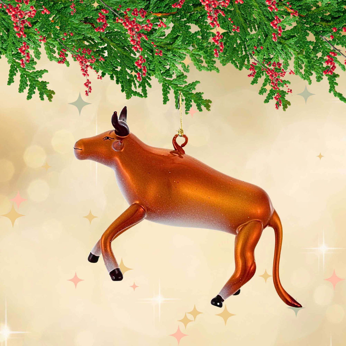 De Carlini Italian Ornaments Ox - - SBKGifts.com