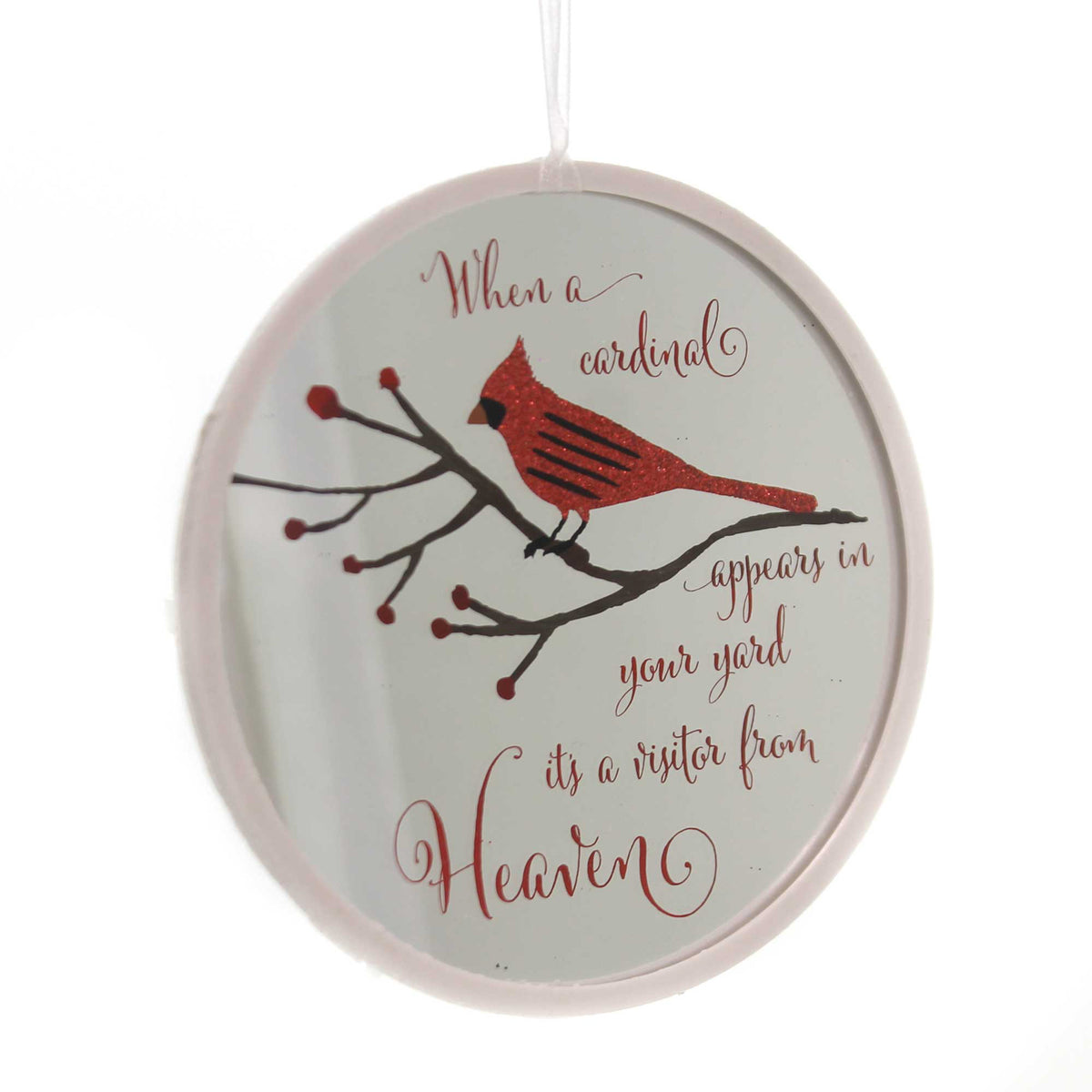 (38025) Cardinal Memorial Disk Ornament