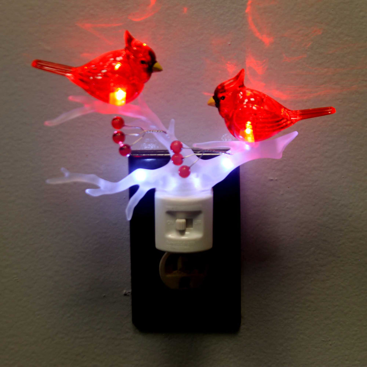 Roman Cardinal On Branch Nightlight - - SBKGifts.com