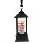 Holiday Ornament Memorial Lantern Black Plastic Candle Burns Memory 131881 (38079)