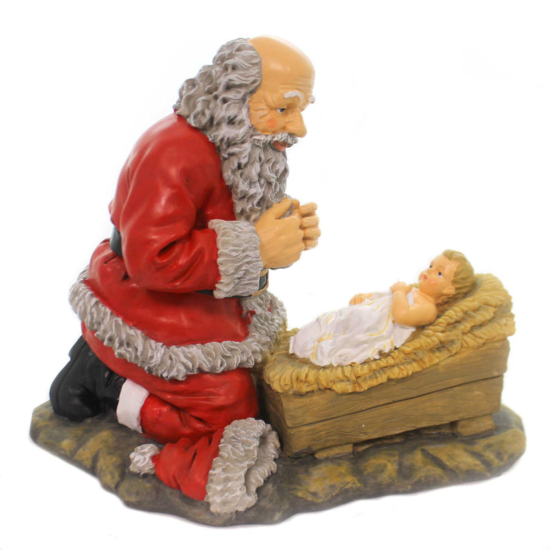 Christmas Kneeling Santa ## Polyresin Baby Jesus 82272 (38088)
