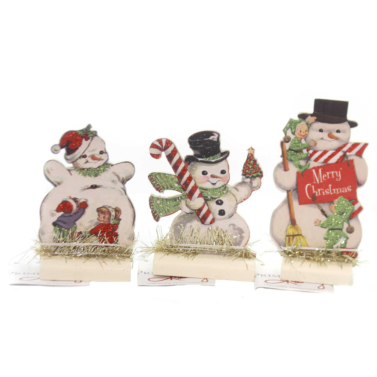 (38117) Retro Snowman Stand Up Set
