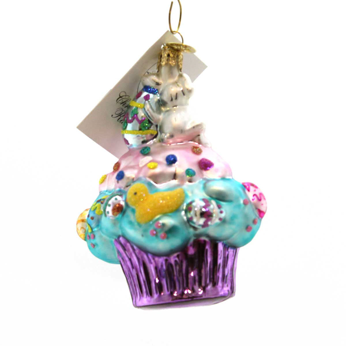 Christopher Radko Fluff Bunny Cupcake - - SBKGifts.com