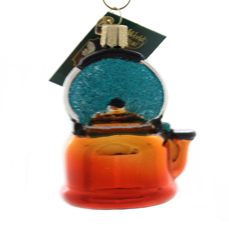 Old World Christmas Tea Kettle Glass Ornament Kitchen Drink 32349 (38137)