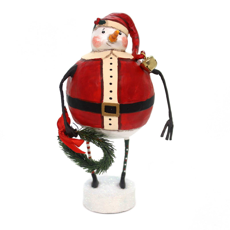 Lori Mitchell Jolly Snow Santa Polyresin Christmas Snowman Wreath Bell 11110 (38253)