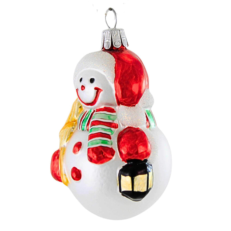 Golden Bell Collection Snowman With Lantern - - SBKGifts.com