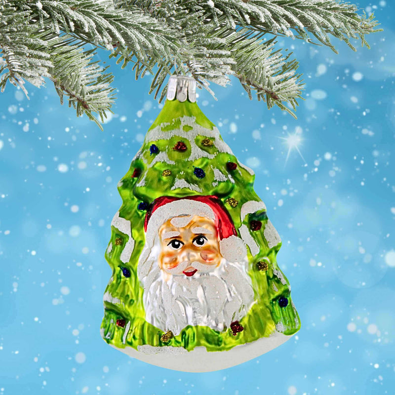 Golden Bell Collection Santa Face Tree - - SBKGifts.com