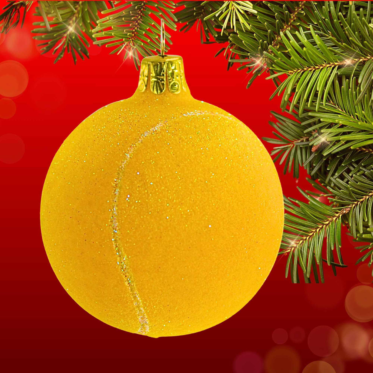 Golden Bell Collection Felt Looking Tennis Ball - - SBKGifts.com