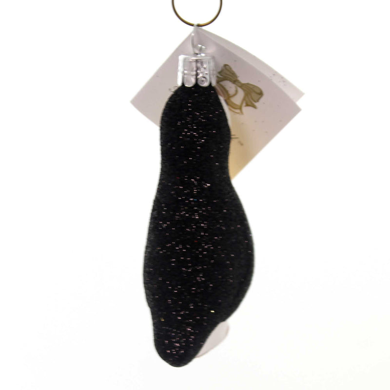 Golden Bell Collection Penguin Black Glitter - - SBKGifts.com