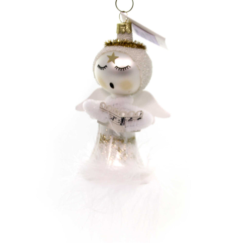 Singing Angel - 5 Inch, Glass - Hand Painted Nvv110 (38599)