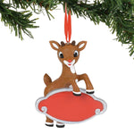 Holiday Ornaments Rudolph With Plaque - - SBKGifts.com