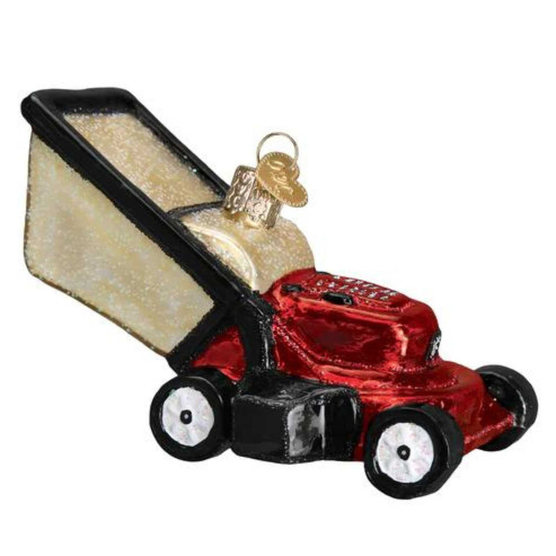 Old World Christmas Lawn Mower - One Glass Ornament 2.75 Inch, Glass - Lawn Care Cut Grass 32321 (38895)