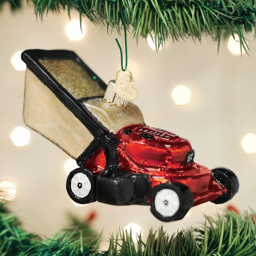 Old World Christmas Lawn Mower - - SBKGifts.com