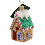 Old World Christmas Cookie Cottage - One Ornament 3.5 Inch, Glass - Gingerbread Peppermint Ornament 20064. (38923)