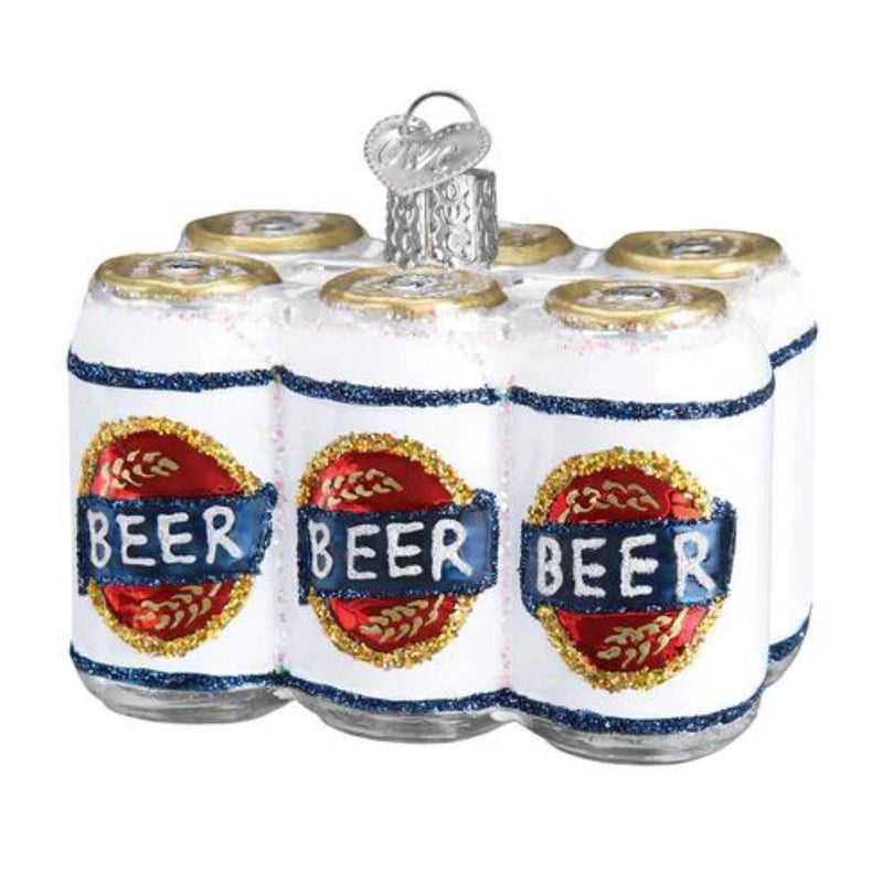 Old World Christmas Six Pack Of Beer - One Ornament 2.25 Inch, Glass - Ornament Alcohol Party 32333 (38925)