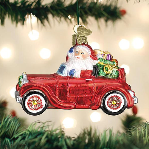 Old World Christmas Santa In Antique Car - - SBKGifts.com