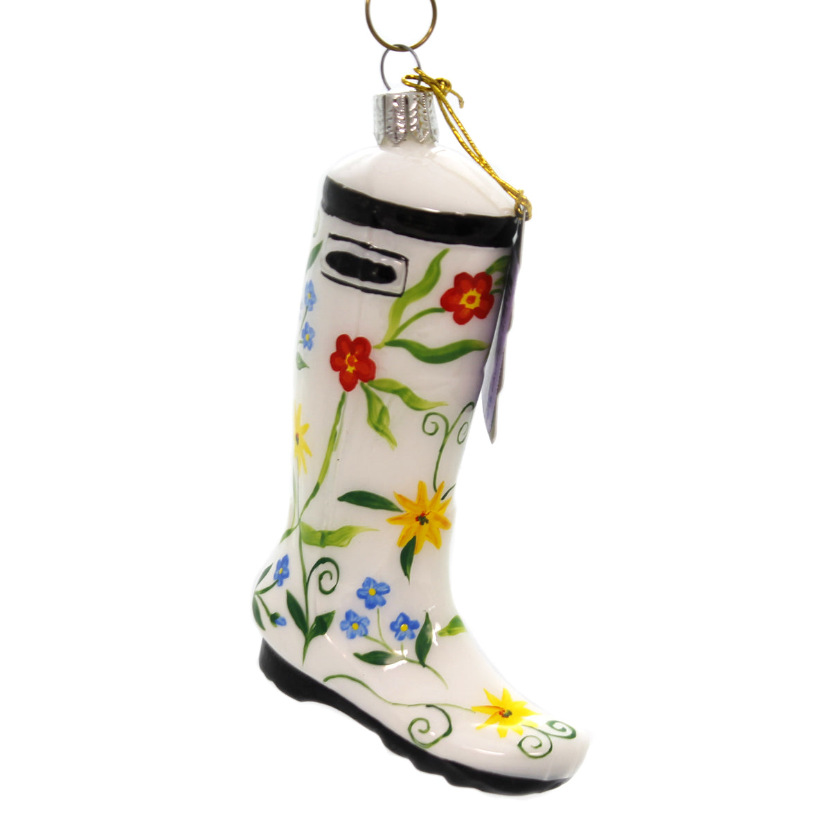 (39095) White Flower Boot