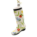 Holiday Ornaments White Flower Boot - - SBKGifts.com