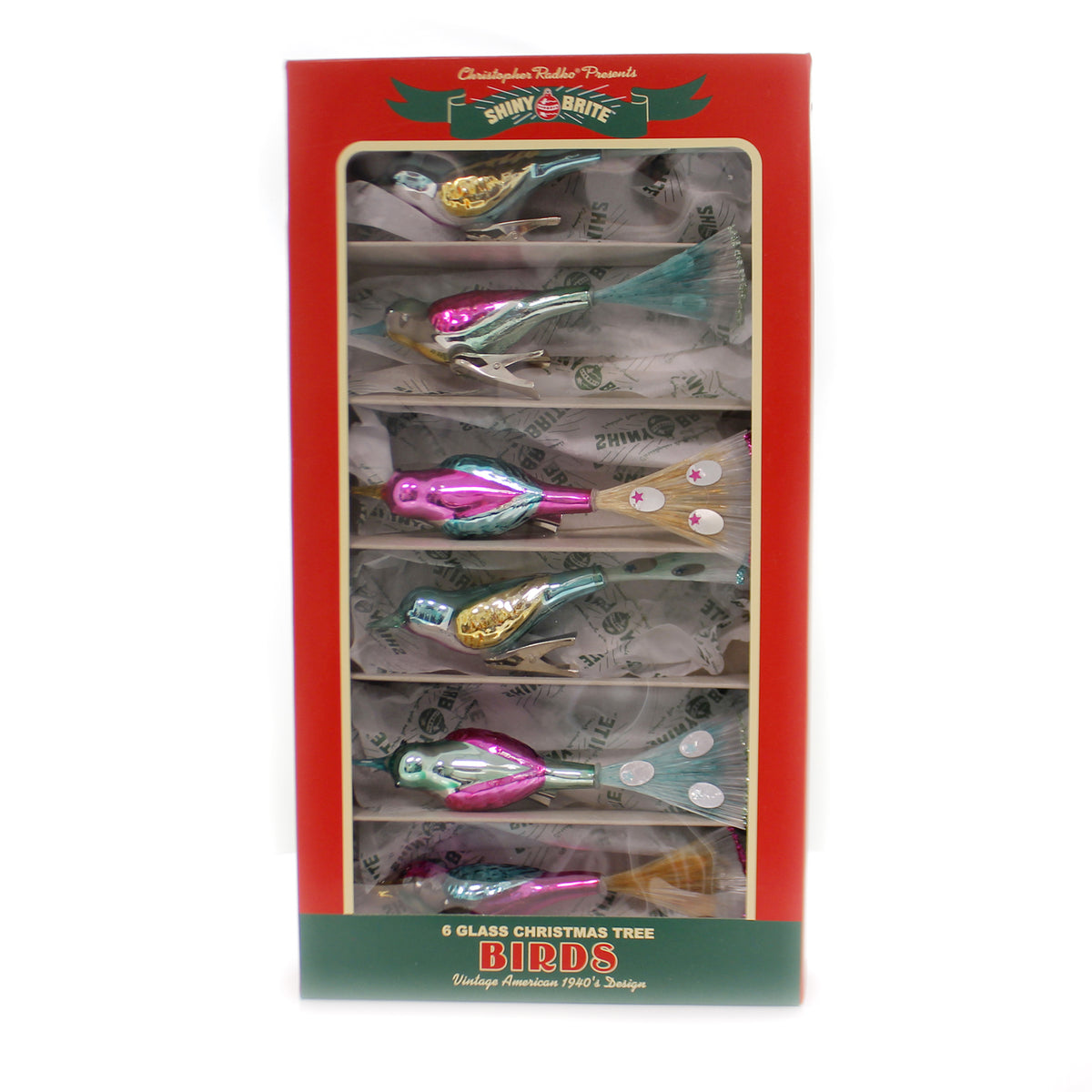 Christopher Radko Vc Bird Clips - - SBKGifts.com