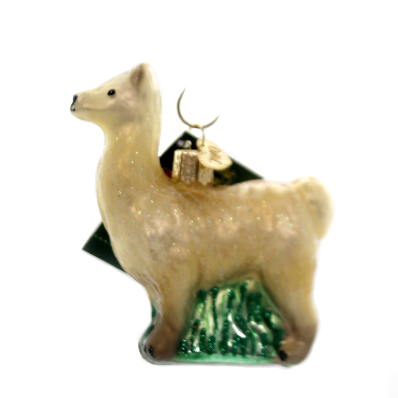 Old World Christmas Llama Glass Pack Animal Curious Gentle 12284 (39376)