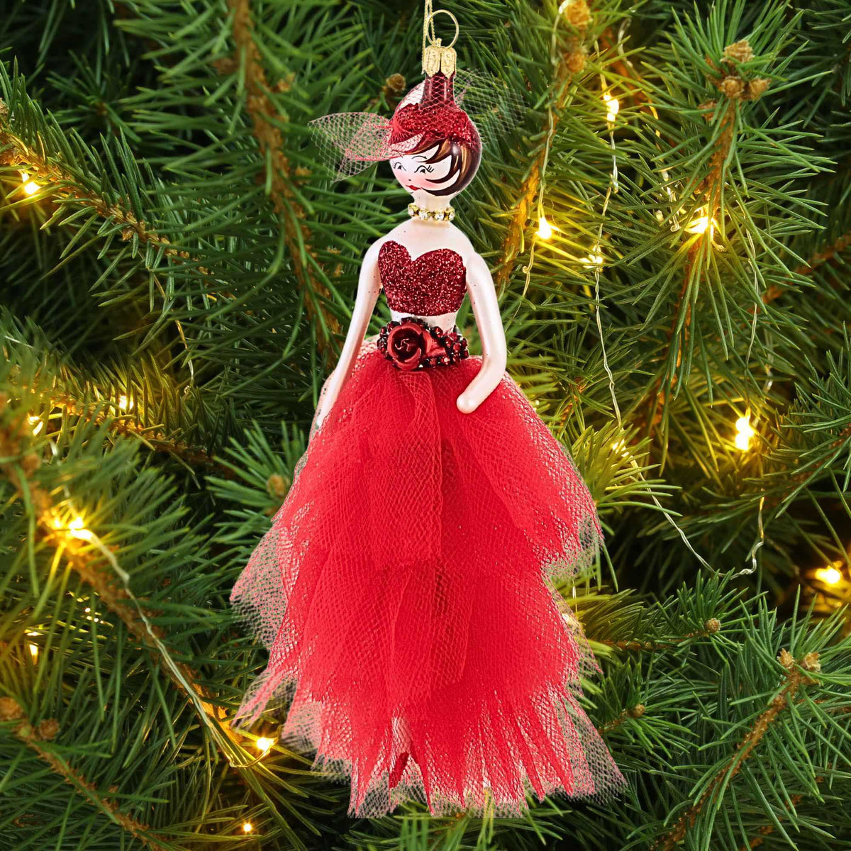 De Carlini Italian Ornaments Rosa D'amore - - SBKGifts.com