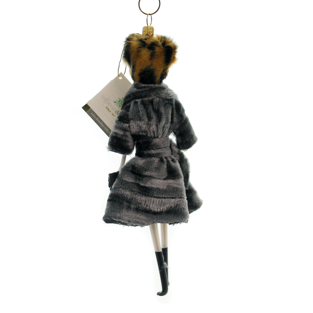 De Carlini Ava In A Lady Gray Velvet Coat - - SBKGifts.com