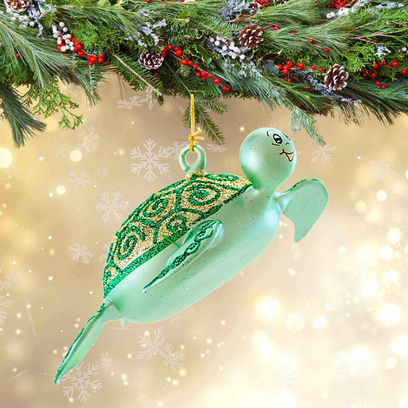 De Carlini Italian Ornaments Sea Turtle - - SBKGifts.com