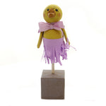 Easter Lavender Chick Polyresin Spring Yellow Crepe Paper Skirt 72073 (39911)