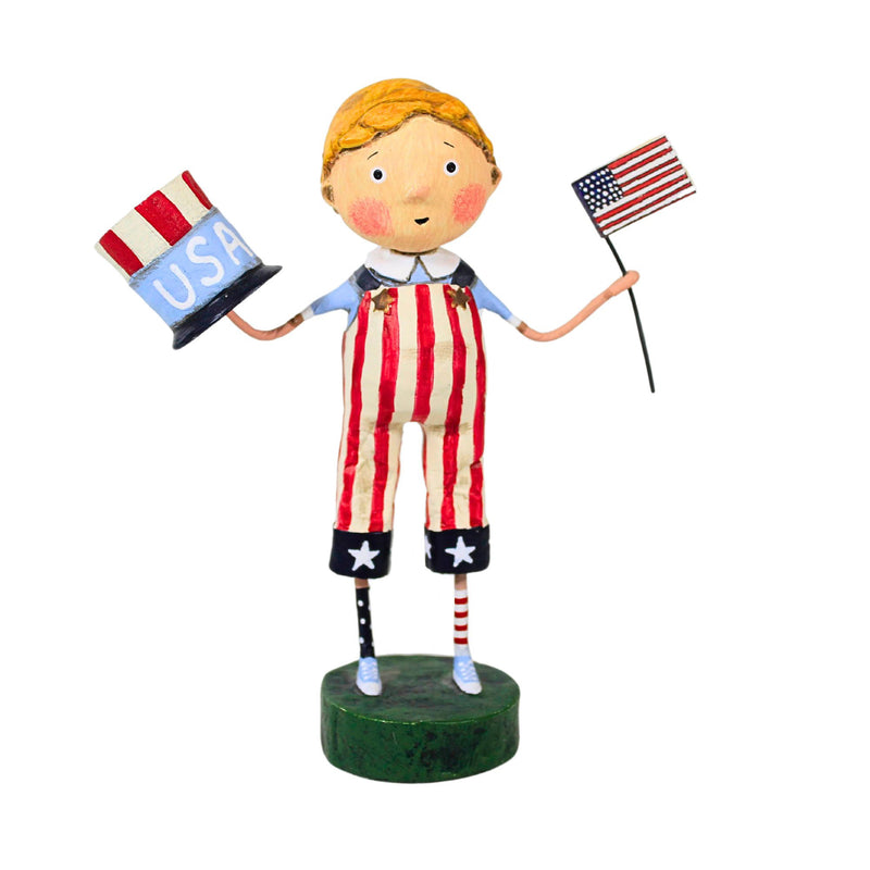 Lori Mitchell Land That I Love - One Figurine 5.5 Inch, Polyresin - American Flag Uncle Sam Hat 11146 (39918)
